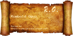 Rumbold Oguz névjegykártya